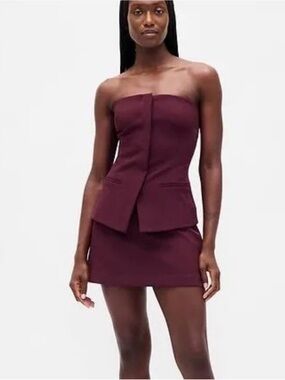 GAP BiStretch Plum Mini Skirt